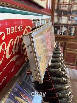 VINTAGE Drink Coca Cola Vending Machine Panel Sign Display