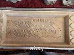 VINTAGE Drink Coca Cola Vending Machine Panel Sign Display