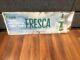 VINTAGE EARLY FRESCA COCA COLA SODA POP METAL SIGN With BOTTLE GALSS 32X12 COKE