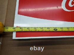 VINTAGE Enjoy Coca Cola 6 Pack Case Display Metal Sign Display