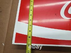 VINTAGE Enjoy Coca Cola 6 Pack Case Display Metal Sign Display
