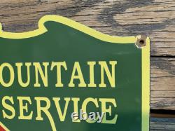 VINTAGE FOUNTAIN SERVICE Drink COCA-COLA SODA POP COKE PORCELAIN GAS OIL AD SIGN