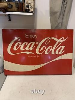 VINTAGE Metal Vintage Coca Cola Sign AM30