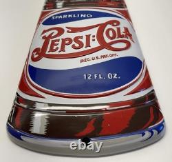 VINTAGE PEPSI-COLA BOTTLE 12x3.5 COCA-COLA SODA POP PORCELAIN GAS OIL AD SIGN