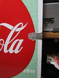 Vintage Porcelain Drugs Soda Coca-cola Advertising Sign! Original