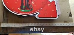 VINTAGE Spanish Coca Cola Bottle Flange METAL SIGN siempre come frutas y verdura