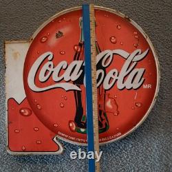 VINTAGE Spanish Coca Cola METAL SIGN Flange siempre come frutas y verdura 20x20