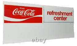 VINTAGE Tin enjoy coca cola refreshment center drive in Menu Board Sign 21 x 45