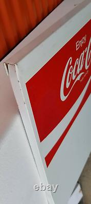 VINTAGE Tin enjoy coca cola refreshment center drive in Menu Board Sign 21 x 45