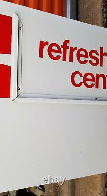 VINTAGE Tin enjoy coca cola refreshment center drive in Menu Board Sign 21 x 45