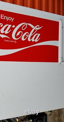 VINTAGE Tin enjoy coca cola refreshment center drive in Menu Board Sign 21 x 45