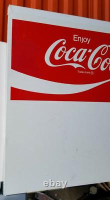 VINTAGE Tin enjoy coca cola refreshment center drive in Menu Board Sign 21 x 45