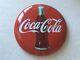 VTG 1950s Coca Cola 24 Porcelain on Metal Button Sign