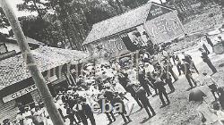 VTG 24x36 B&W Poster Sized PHOTO Image 1910 TRAIN STATION & COCA COLA Signs COA