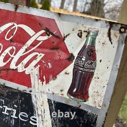 VTG Coca Cola Advertising Chalkboard Menu Sign 27.75x19.5 Soda Mancave