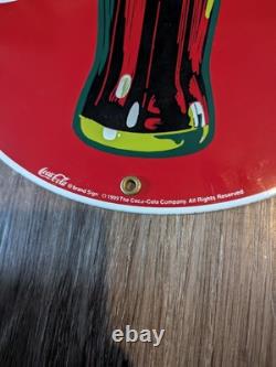 VTG Coca Cola Plate Porcelain Coke Sign Gas Station Pump 4 Holder Spots 12