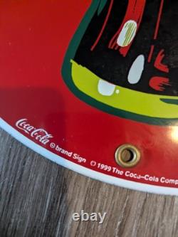 VTG Coca Cola Plate Porcelain Coke Sign Gas Station Pump 4 Holder Spots 12