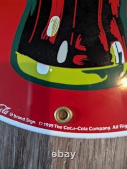 VTG Coca Cola Plate Porcelain Coke Sign Gas Station Pump 4 Holder Spots 12