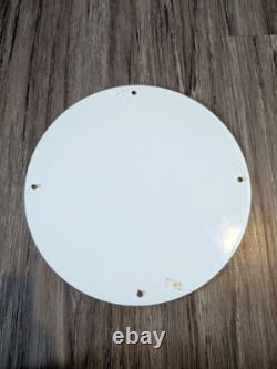 VTG Coca Cola Plate Porcelain Coke Sign Gas Station Pump 4 Holder Spots 12