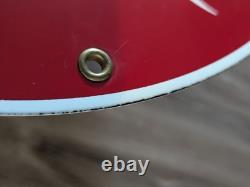 VTG Coca Cola Plate Porcelain Coke Sign Gas Station Pump 4 Holder Spots 12