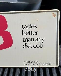 VTG RARE TaB Cola Advertising Metal Sign A Coca Cola Product Soda Pop 33-3/4