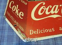 Very Hard To Find Tin Coca-Cola Six Pack, A-M- 1-53 Sign