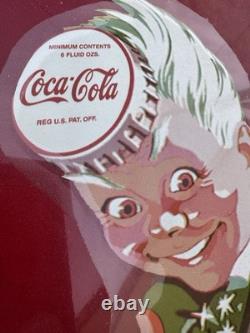 Very Old Antique COCA COLA Sign. Coke Advertising Sign still has Plastic on It