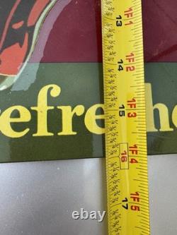 Very Old Antique COCA COLA Sign. Coke Advertising Sign still has Plastic on It