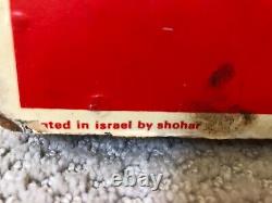 Very RARE Antique 1960's Coca Cola Sign, Hebrew Israel Advertisement WOW