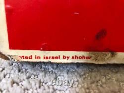 Very RARE Antique Old 1960s Coca Cola Coke Sign, Hebrew Israel Jewish WOW