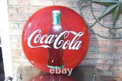 Very Rare 1958 Coca Cola Fountain Service Display with Original Minty Button