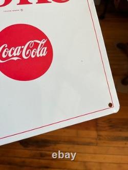 Very Rare 1970's things go better with Coke Coca Cola Metal sign Captain Woman