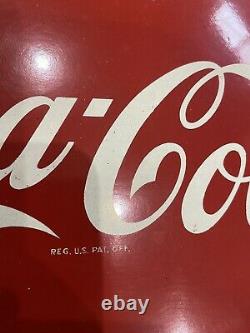 Very Rare Coca Cola Fountain Service Advertising Sign Button