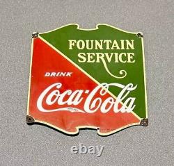 Vintage 12 1933 Coke Coca-cola Soda Pop Porcelain Sign Car Gas Oil Truck