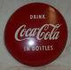 Vintage 12 Round Coca-Cola Metal Wall Button Sign
