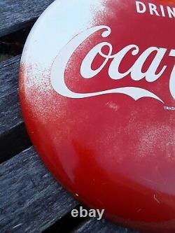 Vintage 16 Coca Cola Button Sign, Coke Sign, A-M 2-51