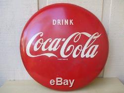 Vintage 16 Original Drink Coca Cola 1950 Button Sign NO Reserve