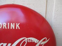 Vintage 16 Original Drink Coca Cola 1950 Button Sign NO Reserve