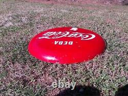 Vintage 18 Inch Coca Cola Beba Metal Button Sign