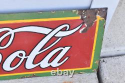 Vintage 1920s DRINK Coca Cola Coke SODA POP SSP Porcelain Advertising Sign