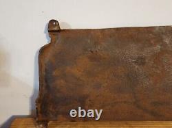 Vintage 1930 Coca Cola Cast Iron Bench Sign 20 x 10 Fountain Service Sign