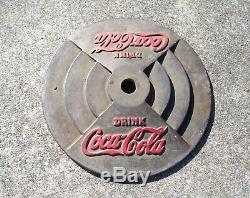 Vintage 1930's-1940's Coca-Cola Cast Iron Base Lollipop Coke Sign PICK UP ONLY