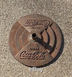 Vintage 1930s-40s Coca-Cola Cast Iron Base Lollipop Policeman Coke Scarce