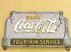 Vintage 1930s' Coca-Cola Fountain Service Sign Cast Iron, 20x10