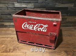 Vintage 1930s Original Coca Cola Salesman Sample Cooler Coke Sign Advertising