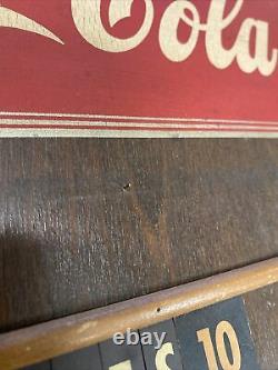 Vintage 1930s Wood Coca Cola 24 x 13 3/4 Menu Board Sign by Kay Displays Inc