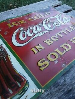 Vintage 1931 Coca Cola Sign, Coca Cola in Bottles Sign, Coke Sign