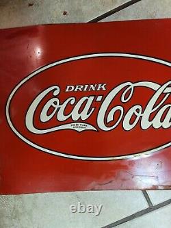 Vintage 1933 DRINK COCA-COLA SODA POP GENERAL/STORE ADVERTISING MATEL TIN SIGN