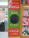 Vintage 1934 Coca Cola Soda Service / Gas To-day Station Embossed Sign