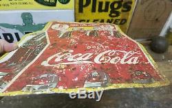 Vintage 1938 Coca Cola Coke 6 Pack Sign 6 for 25c Carton Great Patina